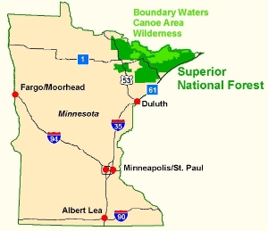 BWCA map MN