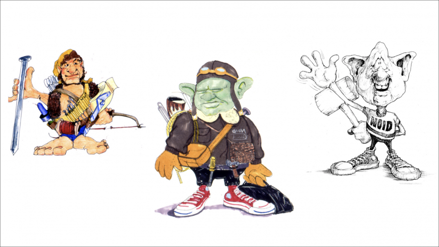 Early sketches of The Noid. Early sketches of The Noid.