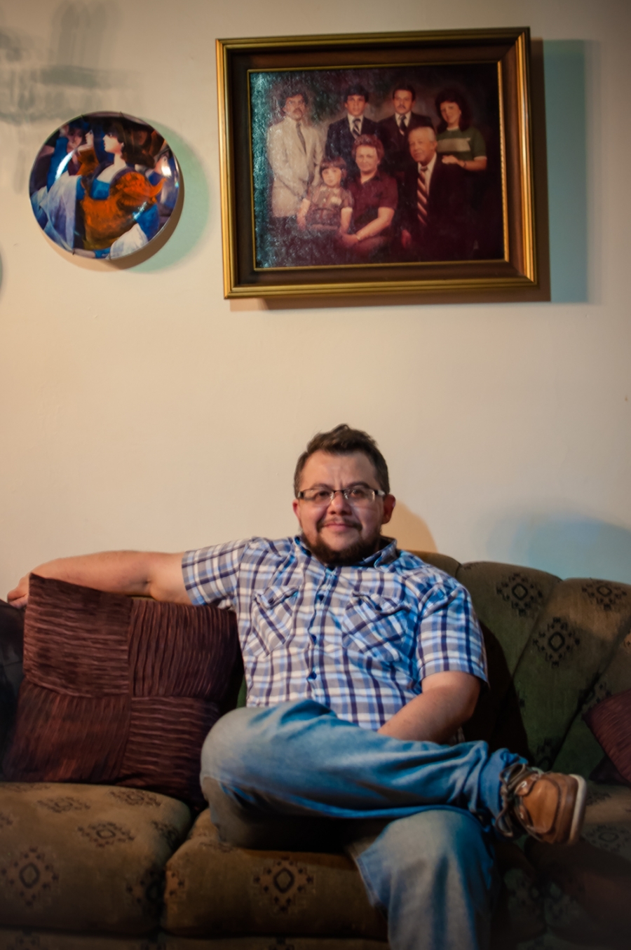 Vincenzo Bruno relaxes in his childhood home