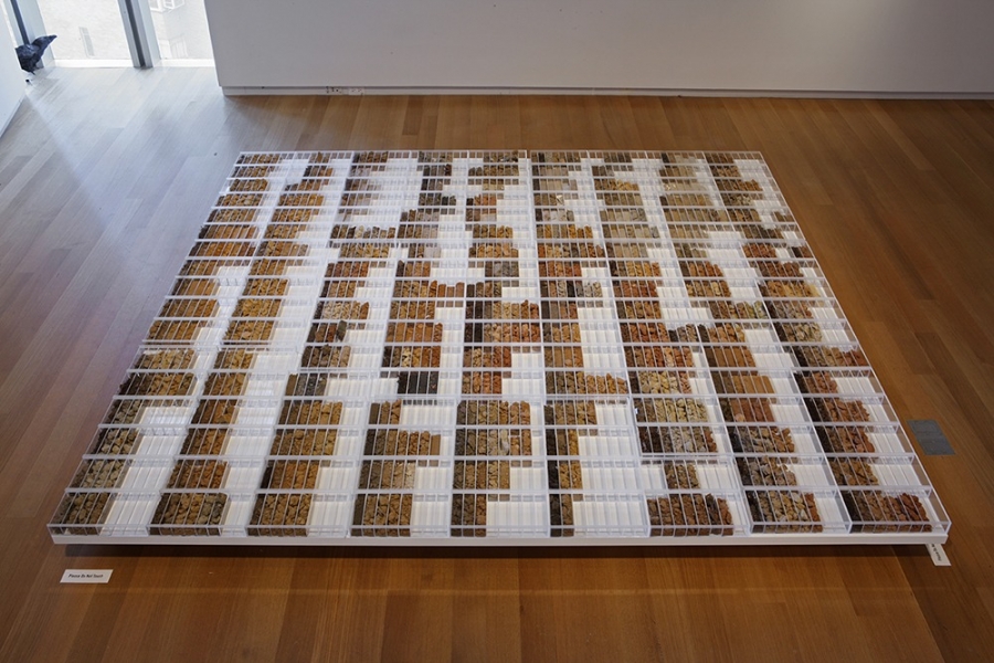 “Correlation Drawing / Drawing Correlations: A Five Borough Reconnaissance Soil Survey,” 2012, by Margaret Boozer. Dirt collected from the five boroughs of New York. “Correlation Drawing / Drawing Correlations: A Five Borough Reconnaissance Soil Survey,” 2012, by Margaret Boozer. Dirt collected from the five boroughs of New York.