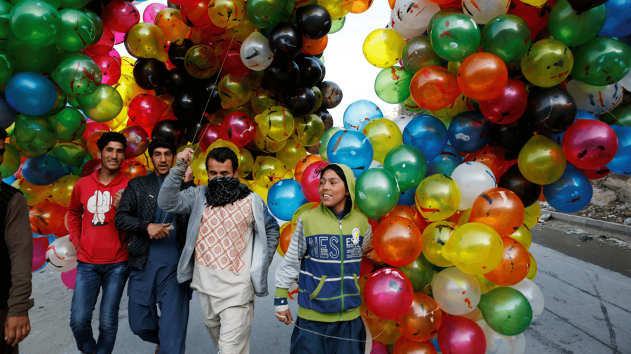 bunches of balloons