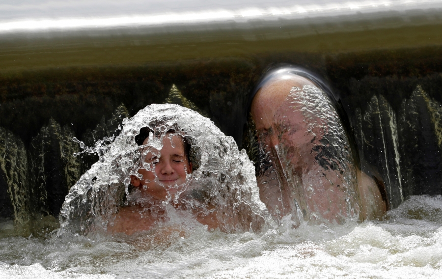People cool off at in the Berounka river near Prague, Czech Republic, July 22, 2018. People cool off at in the Berounka river near Prague, Czech Republic, July 22, 2018.
