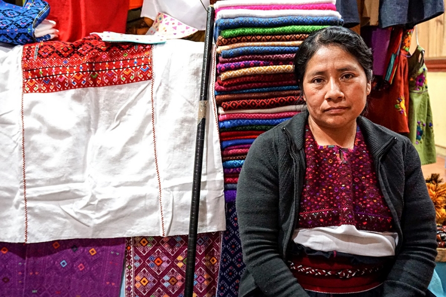 Manuela Ruiz Núñez sells handicrafts and souvenirs made by local artists.