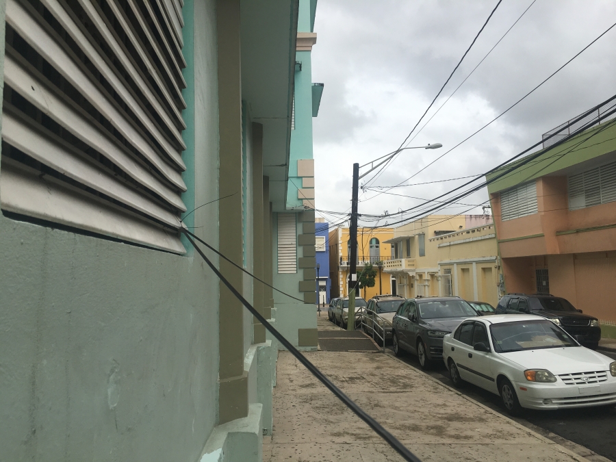 power line zip-tied to shutter