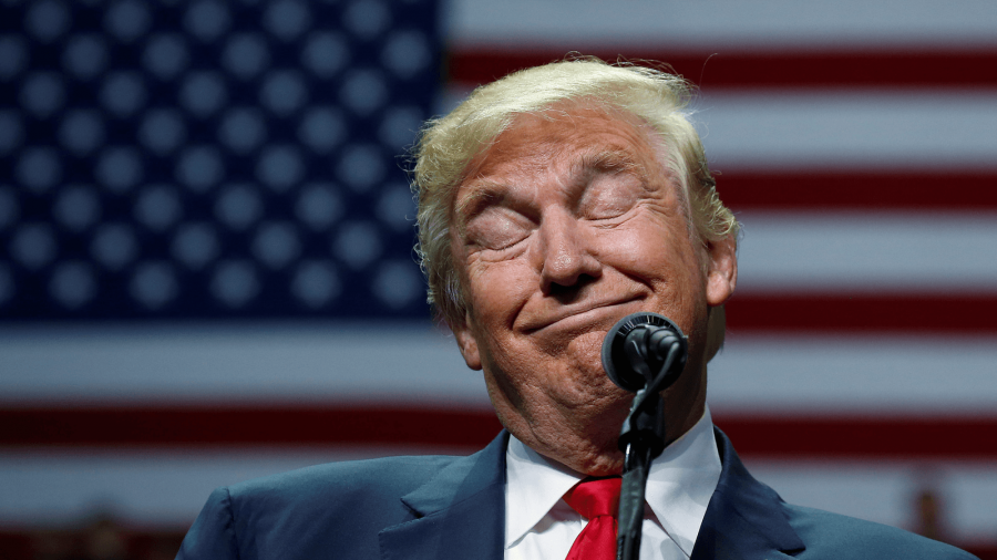 president donald trump blinking