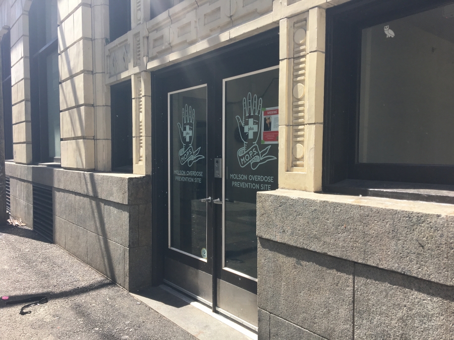 the outside of a white building