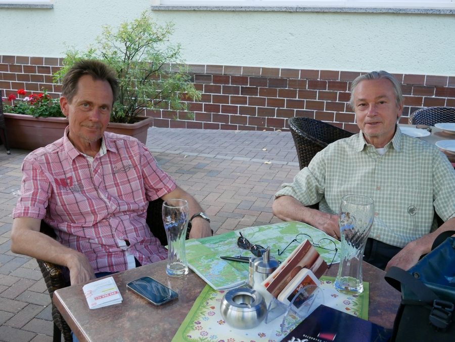 Berlin bicyclists Mattias Voigt, left, and York Goetze