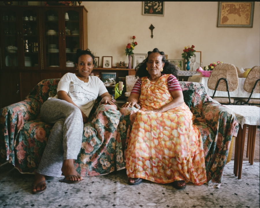 Semrat Taddese, 41, and her mother