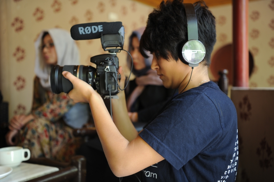 Sahar Fetrat, an Afghan documentary filmmaker and activist. Sahar Fetrat, an Afghan documentary filmmaker and activist.