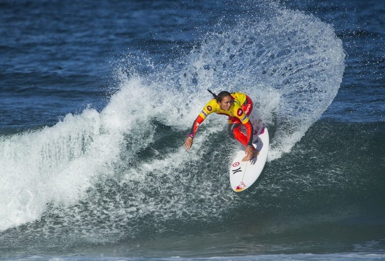 Women’s surfing riding wave toward gender equity