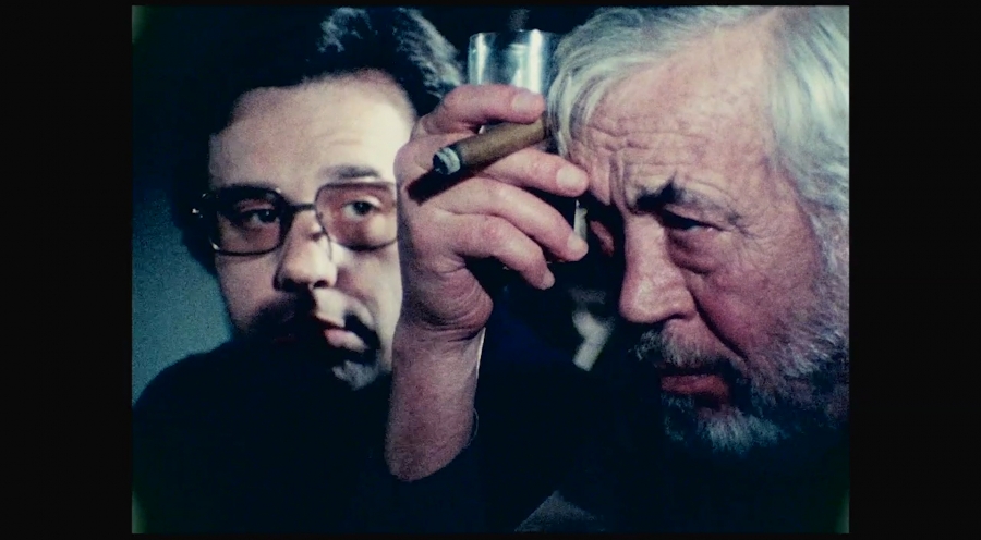 Peter Bogdanovich and John Huston in Orson Welles' "The Other Side Of The Wind." Peter Bogdanovich and John Huston in Orson Welles' "The Other Side Of The Wind."