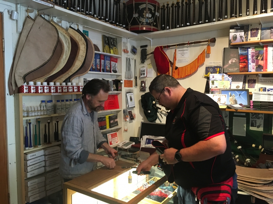 Alan Waldron restores antique bagpipes and makes new ones at his shop in Scotland Alan Waldron restores antique bagpipes and makes new ones at his shop in Scotland