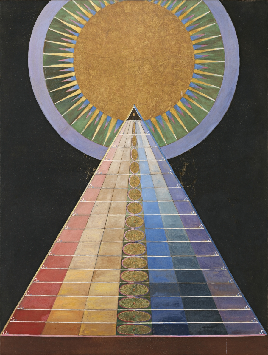 Hilma af Klint, “Group X, No. 1, Altarpiece (Grupp X, nr 1, Altarbild),” 1915 from “Altarpieces (Altarbilder).” Hilma af Klint, “Group X, No. 1, Altarpiece (Grupp X, nr 1, Altarbild),” 1915 from “Altarpieces (Altarbilder).”