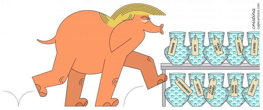 Trump in the China shop. Trump in the China shop.