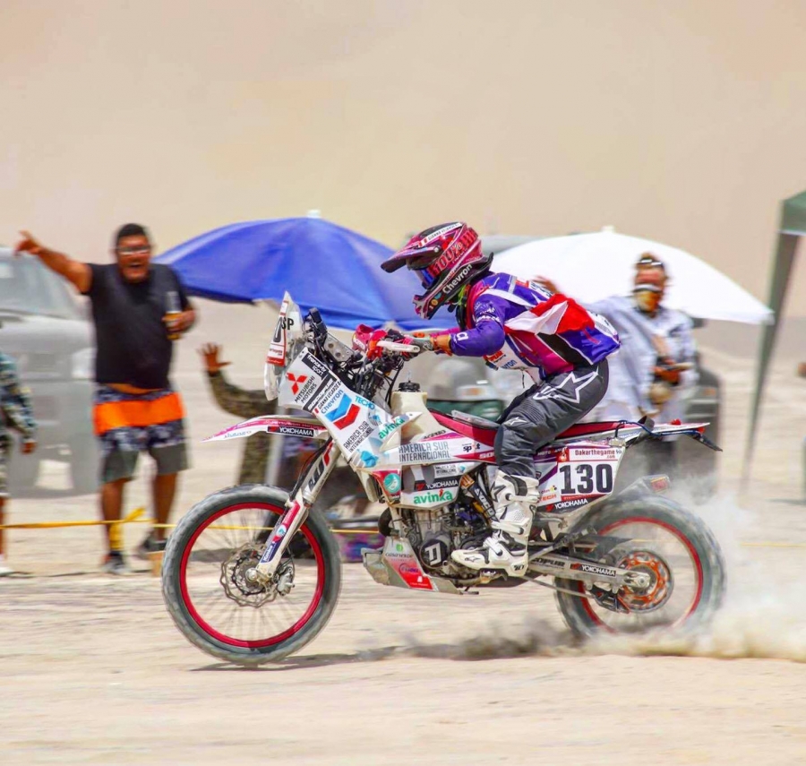 In January, Gianna Velarde became the first Peruvian female rider to race in the Dakar Rally. In January, Gianna Velarde became the first Peruvian female rider to race in the Dakar Rally.