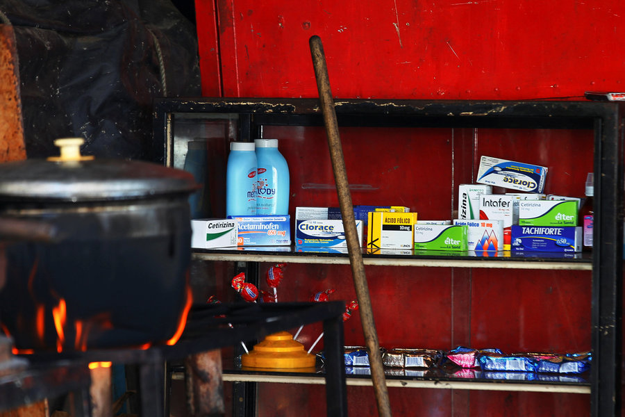Medicines are displayed on sale in a stall at Las Pulgas market in Maracaibo, Venezuela. Medicines are displayed on sale in a stall at Las Pulgas market in Maracaibo, Venezuela.