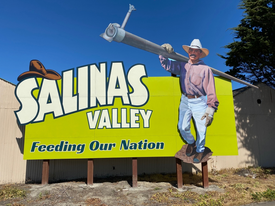 A sign in Salinas, California's rural heartland, which is home to tens of thousands of immigrant farmworkers. A sign in Salinas, California's rural heartland, which is home to tens of thousands of immigrant farmworkers.