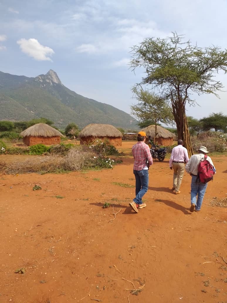 Researchers visit a Maasai homestead in Longido District, Tanzania. Researchers visit a Maasai homestead in Longido District, Tanzania.