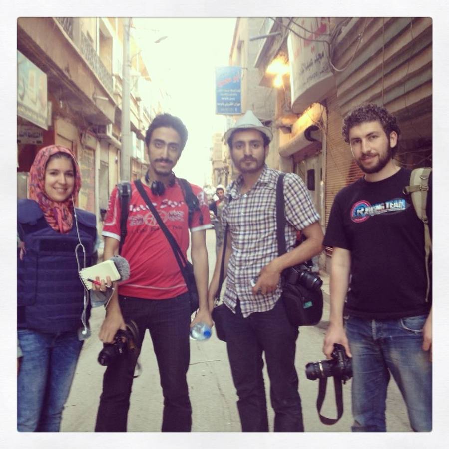 Marine and Karam (second from left) in Deir al-Zour, Syria, with two of Karam's friends. Marine and Karam (second from left) in Deir al-Zour, Syria, with two of Karam's friends.