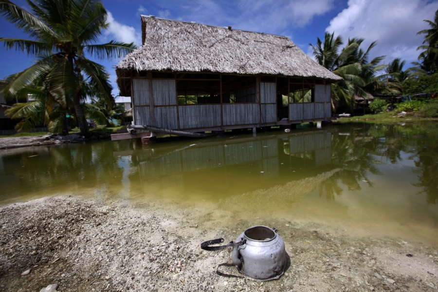Seawater flooding in Kiribati Seawater flooding in Kiribati