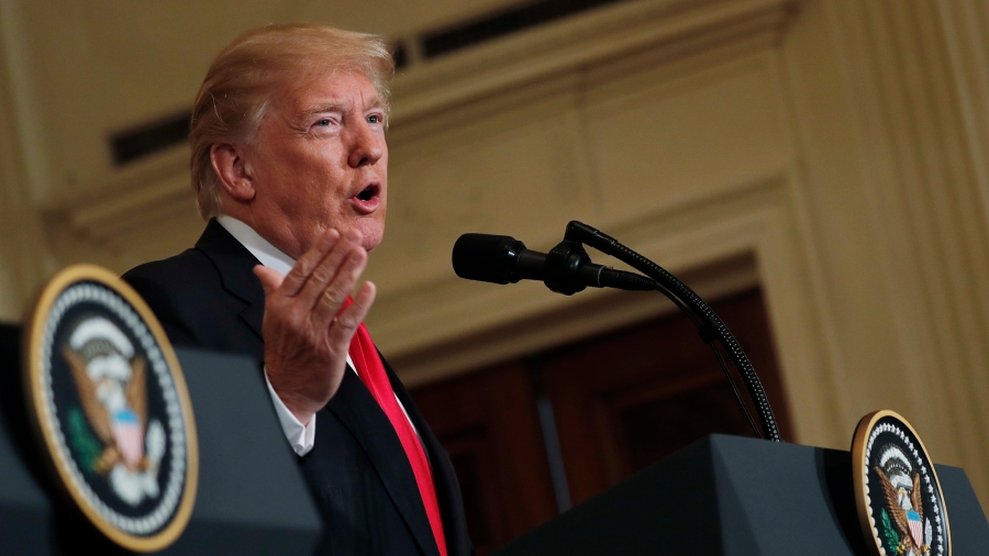 President Donald Trump answers a question during a joint news conference with Norwegian Prime Minister Erna Solberg at the White House, Jan. 10, 2018. President Donald Trump answers a question during a joint news conference with Norwegian Prime Minister Erna Solberg at the White House, Jan. 10, 2018.