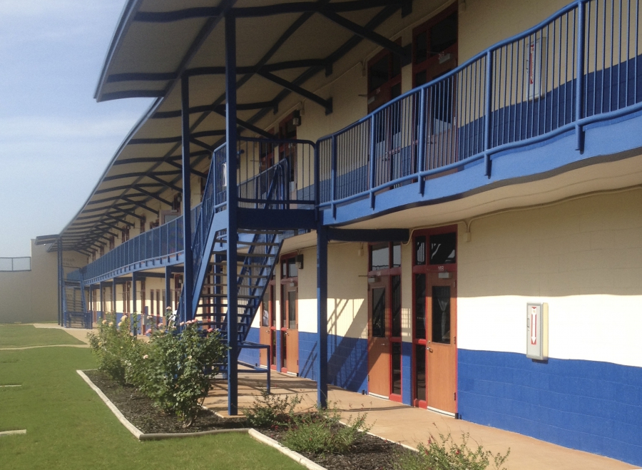 An exterior photo shows a privately operated US government detention facility in rural Karnes County, about 60 miles southeast of San Antonio, Texas, July 31, 2014.