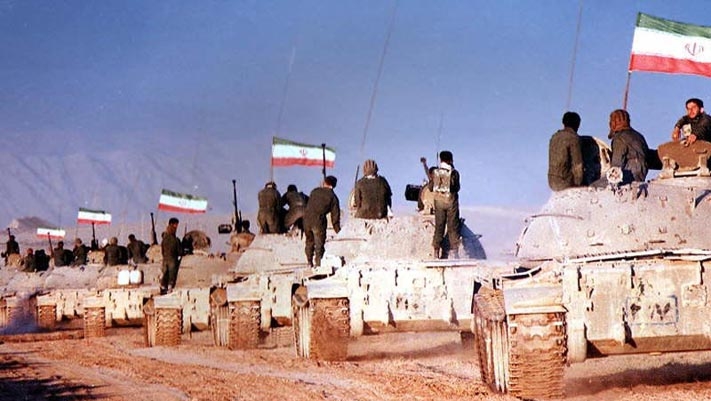 Islamic Republic of Iran Army T-55s move to front line of Iran-Iraq War. Islamic Republic of Iran Army T-55s move to front line of Iran-Iraq War.