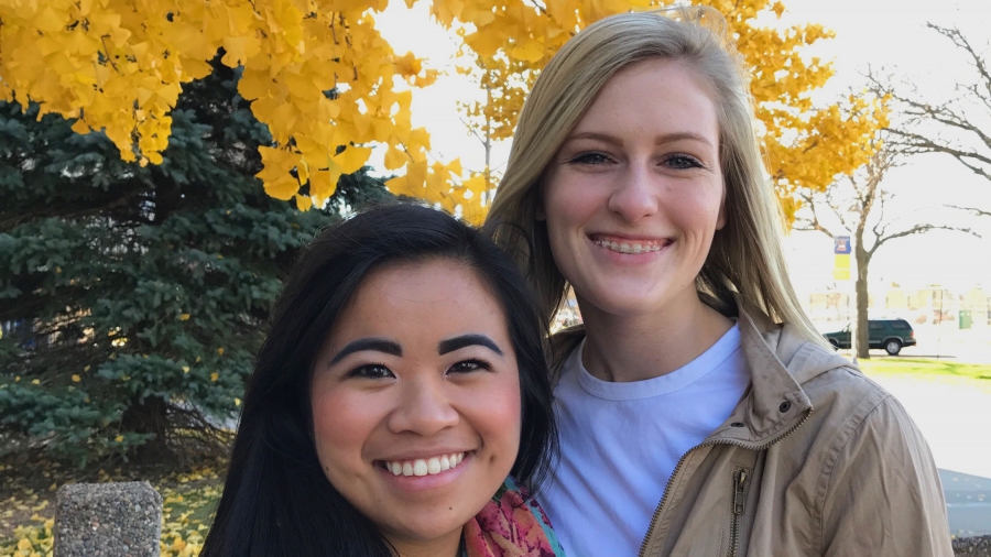 Thu MacKenzie and Madison Bau are freshmen at the University of Wisconsin, Eau Claire. Thu MacKenzie and Madison Bau are freshmen at the University of Wisconsin, Eau Claire.