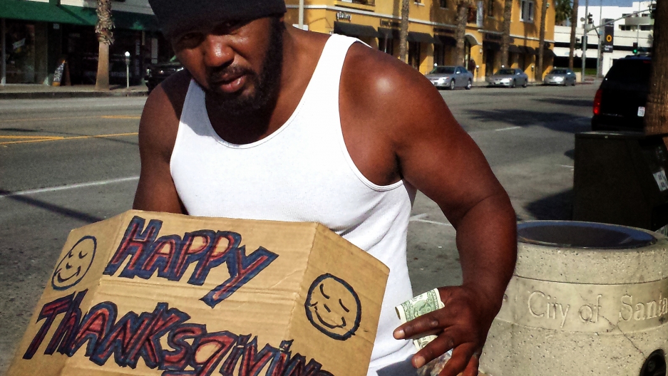 Ryan Vaarsi took this photo of "Vince" on a street corner in Santa Monica on Nov. 28, 2013. Ryan Vaarsi took this photo of "Vince" on a street corner in Santa Monica on Nov. 28, 2013.