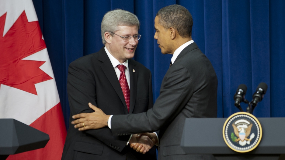 Stephen Harper And Barack Obama Announce New Canada Us Border Deals The World From Prx