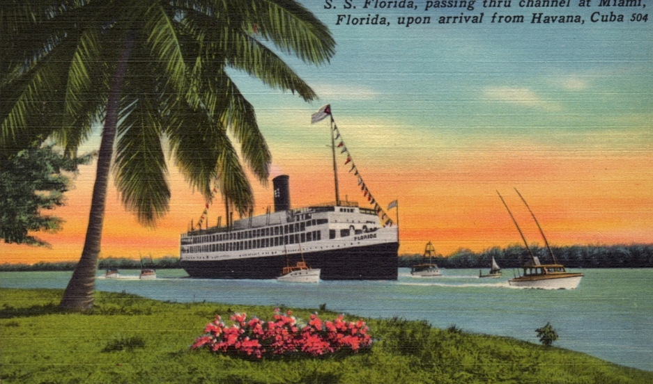 Vintage Postcard of Cruise from Miami to Havana