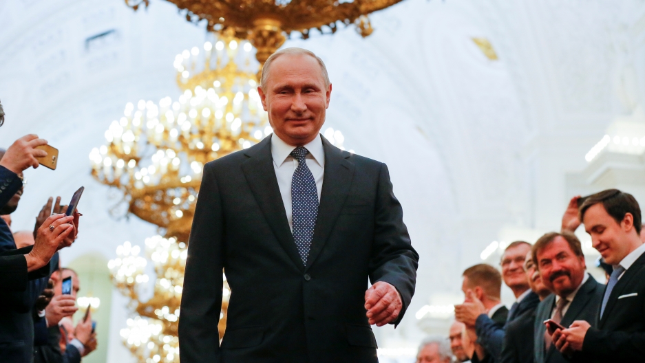 Russian President Vladimir Putin walks before an inauguration ceremony at the Kremlin in Moscow, May 7, 2018. Russian President Vladimir Putin walks before an inauguration ceremony at the Kremlin in Moscow, May 7, 2018.