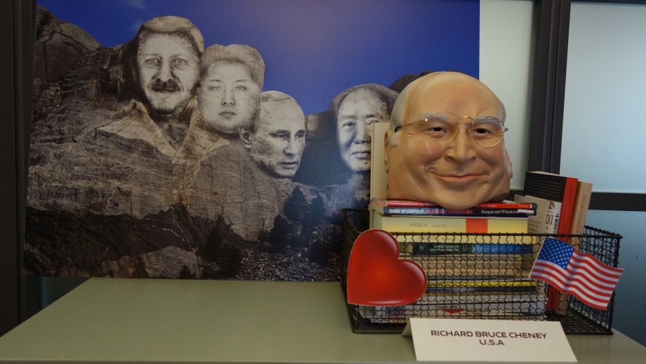Scene from Nina Khrushcheva's New School office