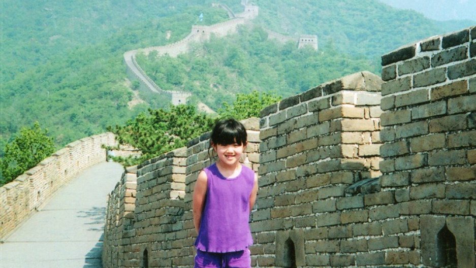 Maya Ludtke visiting China's Great Wall, at age 7 Maya Ludtke, born in China, adopted by a Caucasian American single mother, on her first trip back to the country of her birth