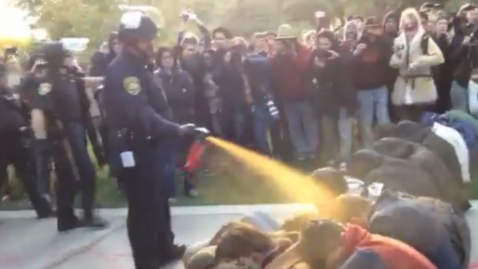 UC Davis Thousands of students protest pepper spray incident The