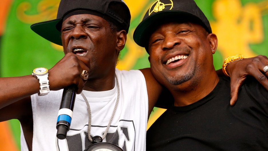 Flavor Flav (left) and Chuck D (right), of Public Enemy, perform during the New Orleans Jazz and Heritage Festival in 2014. Flavor Flav (left) and Chuck D (right), of Public Enemy, perform during the New Orleans Jazz and Heritage Festival in 2014.