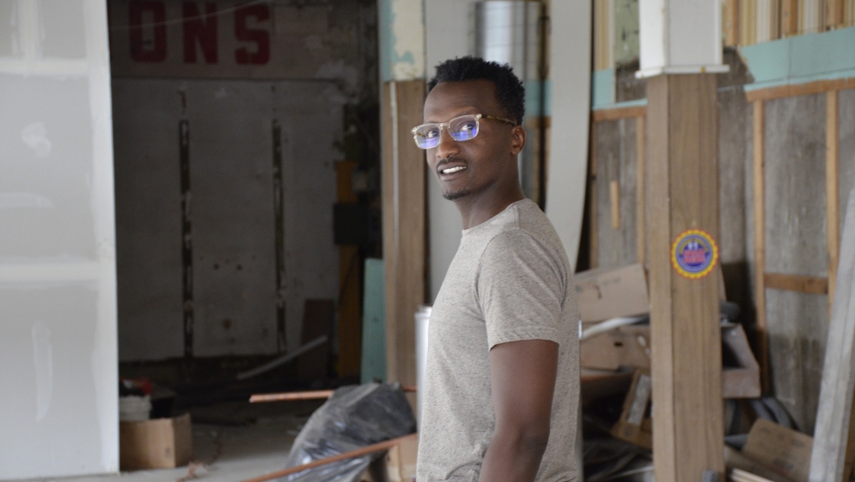 Hamissi Mamba walks through the guts of what will be his new restaurant, Baobab Fare in Detroit. Originally from Burundi, Mamba relocated to Michigan two years back, learned English, and is now a budding entrepreneur. Hamissi Mamba walks through the guts of what will be his new restaurant, Baobab Fare in Detroit. Originally from Burundi, Mamba relocated to Michigan two years back, learned English, and is now a budding entrepreneur.