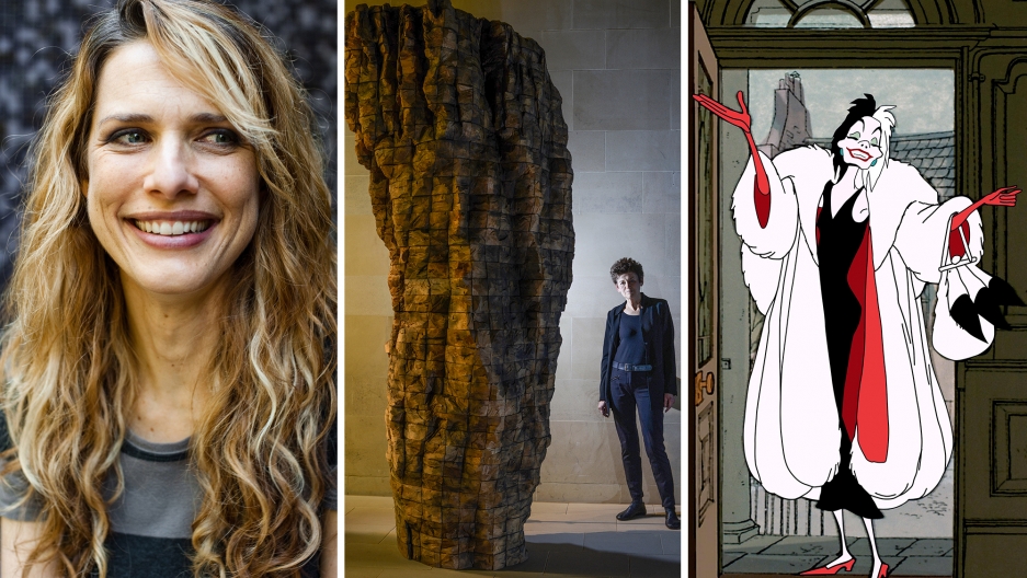 Director Lynn Shelton, artist Ursula von Rydingsvard and one of her sculptures, and the consummate villain Cruella de Vil. Director Lynn Shelton, artist Ursula von Rydingsvard and one of her sculptures, and the consummate villain Cruella de Vil.
