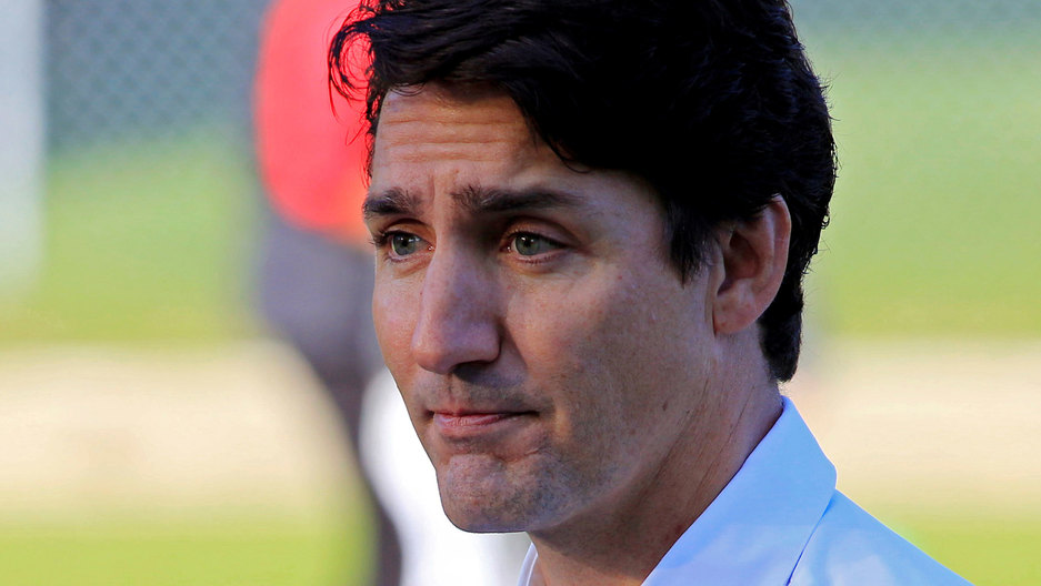 Canada's Prime Minister Justin Trudeau campaigning in New Brunswick, Sept. 18, 2019. A close-up portrait photograph of Canada's Prime Minister Justin Trudeau taken of his left side.