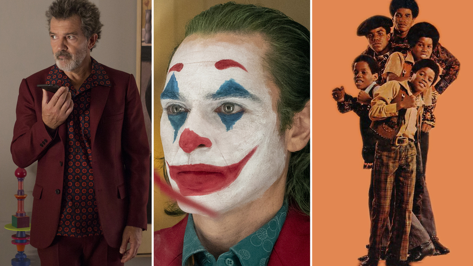 Antonio Banderas in “Pain and Glory,” Joaquin Phoenix in “Joker” and an album cover of the Jackson 5. Antonio Banderas in “Pain and Glory,” Joaquin Phoenix in “Joker” and an album cover of the Jackson 5.