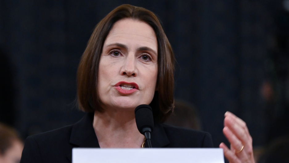 Fiona Hill, former senior director for Europe and Russia on the National Security Council, testifies to a House Intelligence Committee hearing as part of the impeachment inquiry into US President Donald Trump on Capitol Hill in Washington, Nov. 21, 2019. Fiona Hill