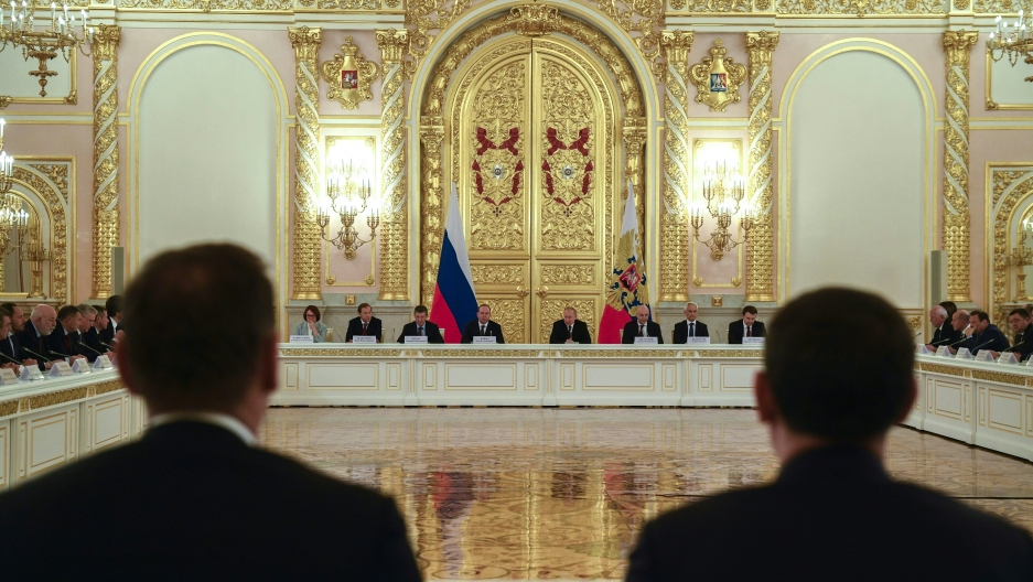 Russian President Vladimir Putin attends a meeting Russian President Vladimir Putin attends a meeting