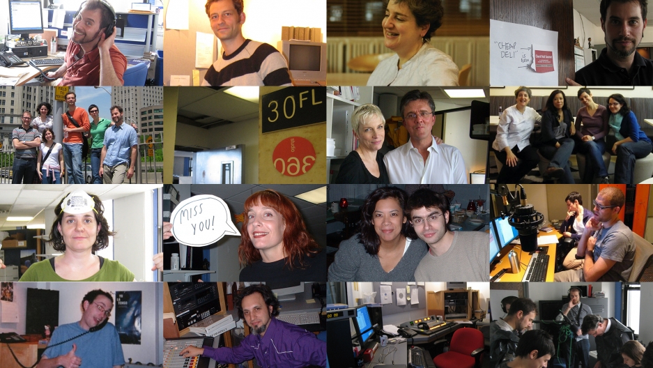 Studio 360 staff through the years.