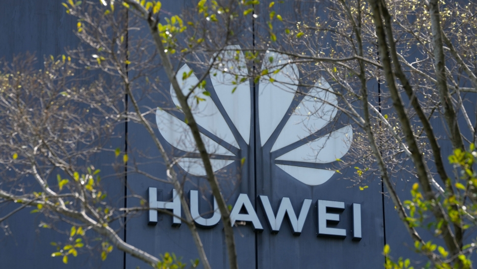 The Huawei brand logo is seen on a building in the sprawling Huawei headquarters campus in Shenzhen, China, Saturday, Sept. 25, 2021. The Huawei brand logo is seen on a building in the sprawling Huawei headquarters campus in Shenzhen, China, Saturday, Sept. 25, 2021.