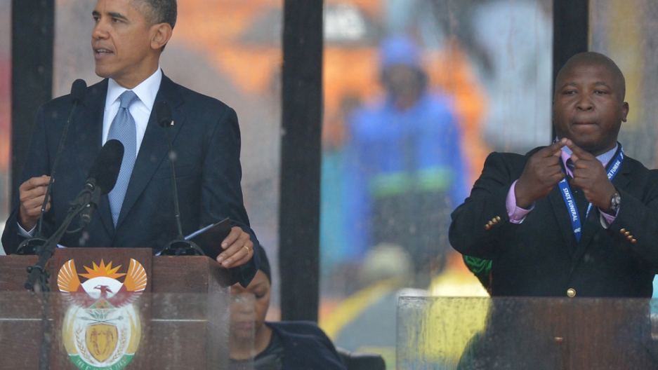 Mandela memorial sign language interpreter called a 'fake' (VIDEO