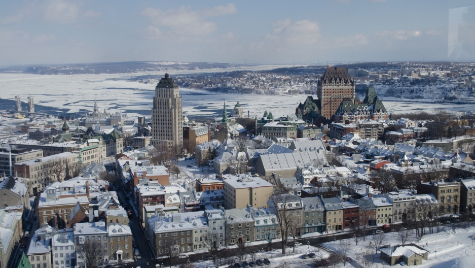 Quebec City's historic walled district. The city is one of the coldest urban areas in North America. Quebec City's historic walled district. The city is one of the coldest urban areas in North America.