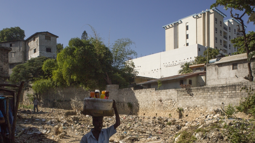 The Best Western Premier rises seven stories above a ravine used as a garbage dump in Pétion-Ville. The Best Western Premier rises seven stories above a ravine used as a garbage dump in Pétion-Ville.