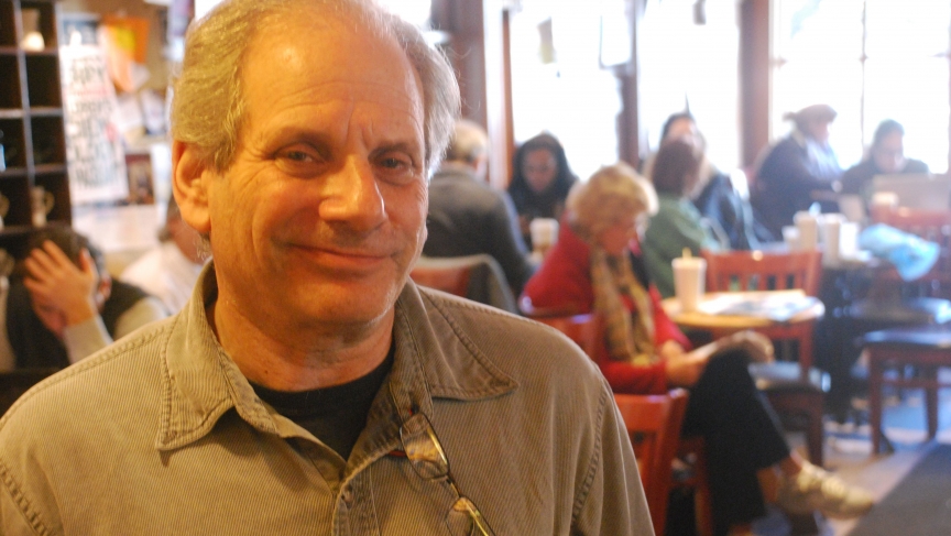 Charlie Fishbein at his coffee shop and roastery Coffee Exchange in Providence, RI. Charlie Fishbein at his coffee shop and roastery Coffee Exchange in Providence, RI.