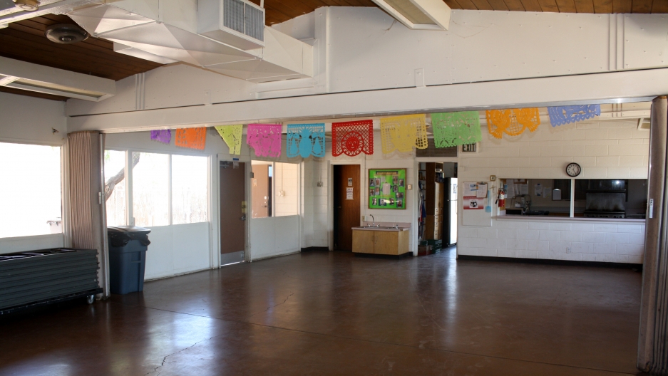 The church room where Central American migrants slept during the early days of the sanctuary movement. The church room where Central American migrants slept during the early days of the sanctuary movement.