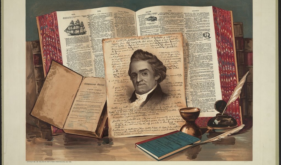 Noah Webster, dictionary and spelling book inventor, now largely ...